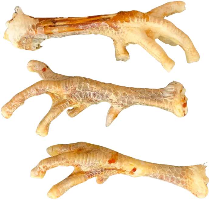 Dried chicken feet dog treats
